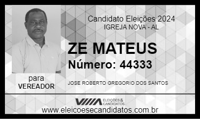 Candidato ZE MATEUS 2024 - IGREJA NOVA - Eleições