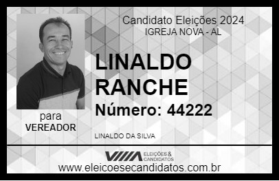 Candidato LINALDO RANCHE 2024 - IGREJA NOVA - Eleições