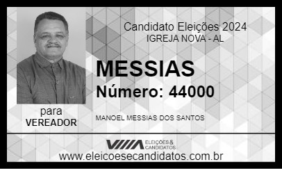 Candidato MESSIAS 2024 - IGREJA NOVA - Eleições