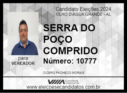 Candidato SERRA DO POÇO COMPRIDO 2024 - OLHO D\ÁGUA GRANDE - Eleições