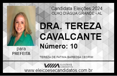 Candidato DRA. TEREZA CAVALCANTE 2024 - OLHO D\ÁGUA GRANDE - Eleições