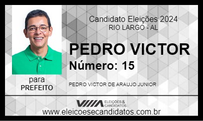 Candidato PEDRO VICTOR 2024 - RIO LARGO - Eleições