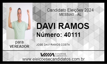 Candidato DAVI RAMOS 2024 - MESSIAS - Eleições