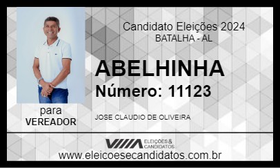 Candidato ABELHINHA 2024 - BATALHA - Eleições