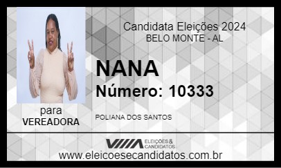 Candidato NANA 2024 - BELO MONTE - Eleições