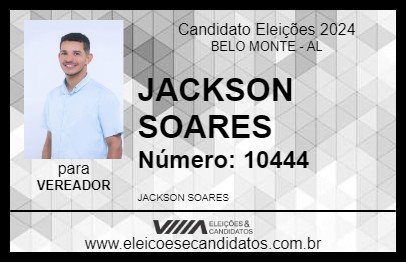 Candidato JACKSON SOARES 2024 - BELO MONTE - Eleições