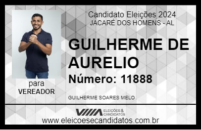 Candidato GUILHERME DE AURELIO 2024 - JACARÉ DOS HOMENS - Eleições