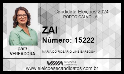 Candidato ZAI 2024 - PORTO CALVO - Eleições