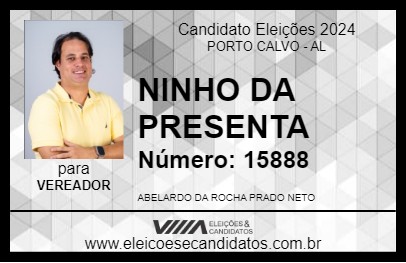 Candidato NINHO DA PRESENTA 2024 - PORTO CALVO - Eleições