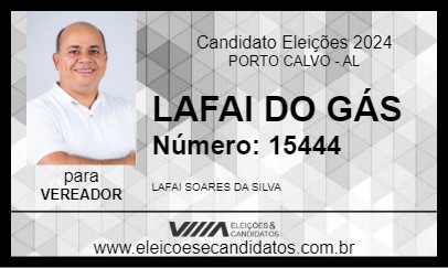 Candidato LAFAI DO GÁS 2024 - PORTO CALVO - Eleições