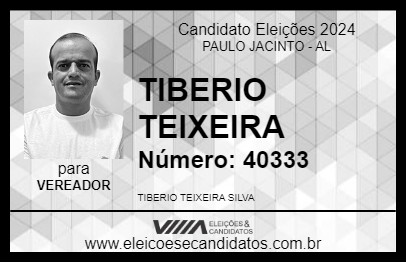 Candidato TIBERIO TEIXEIRA 2024 - PAULO JACINTO - Eleições