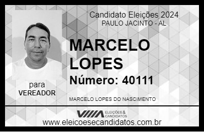 Candidato MARCELO LOPES 2024 - PAULO JACINTO - Eleições