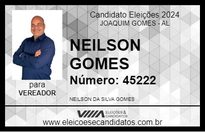 Candidato NEILSON GOMES 2024 - JOAQUIM GOMES - Eleições