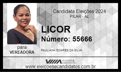 Candidato LICOR 2024 - PILAR - Eleições