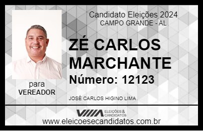 Candidato ZÉ CARLOS MARCHANTE 2024 - CAMPO GRANDE - Eleições