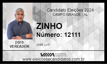 Candidato ZINHO 2024 - CAMPO GRANDE - Eleições