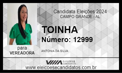 Candidato TOINHA 2024 - CAMPO GRANDE - Eleições