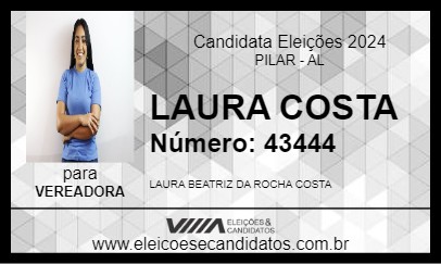 Candidato LAURA COSTA 2024 - PILAR - Eleições