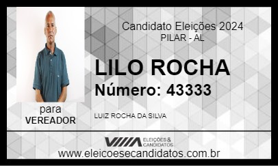 Candidato LILO ROCHA 2024 - PILAR - Eleições