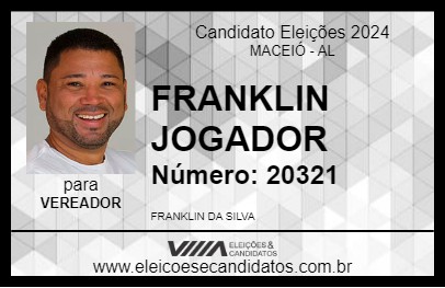 Candidato FRANKLIN JOGADOR 2024 - MACEIÓ - Eleições