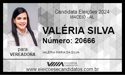 Candidato VALÉRIA SILVA 2024 - MACEIÓ - Eleições