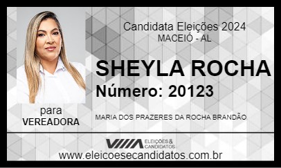 Candidato SHEYLA ROCHA 2024 - MACEIÓ - Eleições