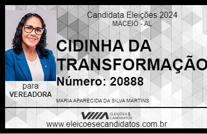 Candidato CIDINHA DA TRANSFORMAÇÃO 2024 - MACEIÓ - Eleições