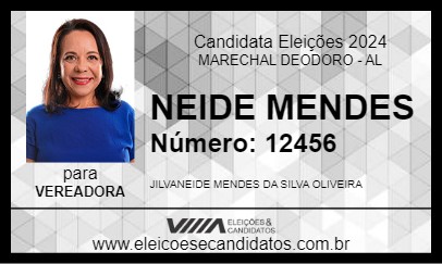 Candidato NEIDE MENDES 2024 - MARECHAL DEODORO - Eleições