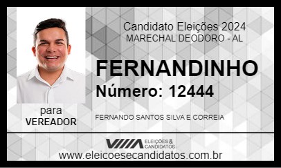 Candidato FERNANDINHO 2024 - MARECHAL DEODORO - Eleições