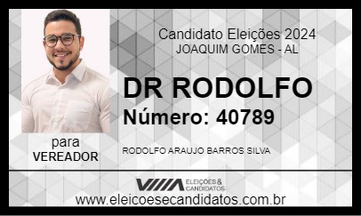 Candidato RODOLFO BARROS 2024 - JOAQUIM GOMES - Eleições