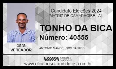 Candidato TONHO DA BICA 2024 - MATRIZ DE CAMARAGIBE - Eleições