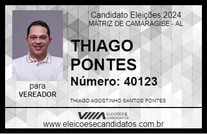 Candidato THIAGO PONTES 2024 - MATRIZ DE CAMARAGIBE - Eleições