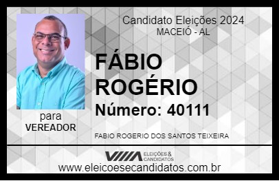 Candidato FÁBIO ROGÉRIO 2024 - MACEIÓ - Eleições