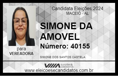 Candidato SIMONE DA AMOVEL 2024 - MACEIÓ - Eleições