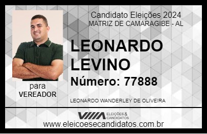 Candidato LEONARDO LEVINO 2024 - MATRIZ DE CAMARAGIBE - Eleições