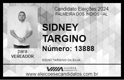 Candidato SIDNEY TARGINO 2024 - PALMEIRA DOS ÍNDIOS - Eleições