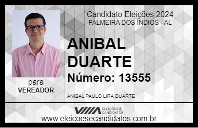 Candidato ANIBAL DUARTE 2024 - PALMEIRA DOS ÍNDIOS - Eleições