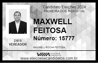 Candidato MAXWELL FEITOSA 2024 - PALMEIRA DOS ÍNDIOS - Eleições