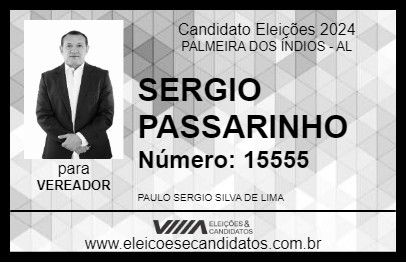 Candidato SERGIO PASSARINHO 2024 - PALMEIRA DOS ÍNDIOS - Eleições