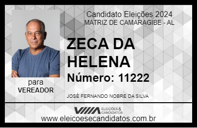 Candidato ZECA DA HELENA 2024 - MATRIZ DE CAMARAGIBE - Eleições