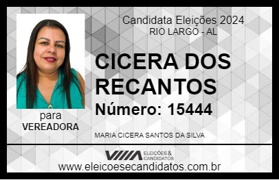 Candidato CICERA DOS RECANTOS 2024 - RIO LARGO - Eleições