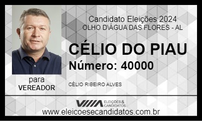 Candidato CÉLIO DO PIAU 2024 - OLHO D\ÁGUA DAS FLORES - Eleições