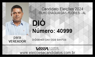 Candidato DIÓ 2024 - OLHO D\ÁGUA DAS FLORES - Eleições