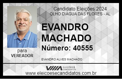 Candidato EVANDRO MACHADO 2024 - OLHO D\ÁGUA DAS FLORES - Eleições