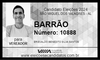 Candidato BARRÃO 2024 - SÃO MIGUEL DOS MILAGRES - Eleições