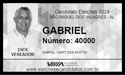 Candidato GABRIEL 2024 - SÃO MIGUEL DOS MILAGRES - Eleições