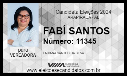 Candidato FABÍ SANTOS 2024 - ARAPIRACA - Eleições