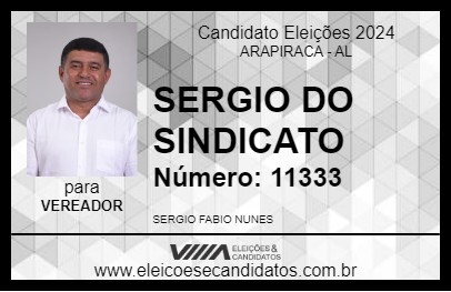 Candidato SERGIO DO SINDICATO 2024 - ARAPIRACA - Eleições