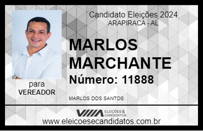 Candidato MARLOS MARCHANTE 2024 - ARAPIRACA - Eleições