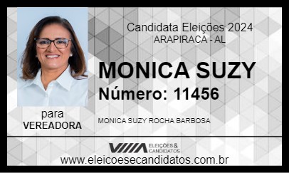 Candidato MONICA SUZY 2024 - ARAPIRACA - Eleições